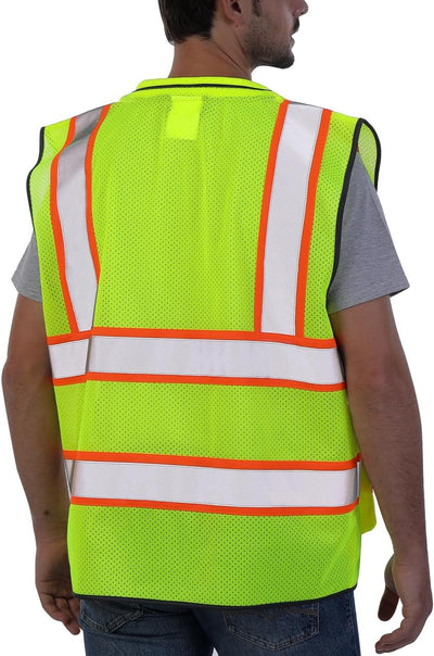 Chaleco seguridad reflectante malla amarilla ANSI clase 2