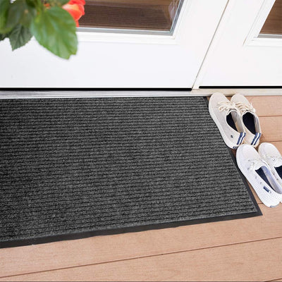 Alfombra goma 3x6ft cepillo absorbente carbón