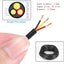 Cable 12/3 cobre estañado 32.8 ft funda PVC trenzado UL