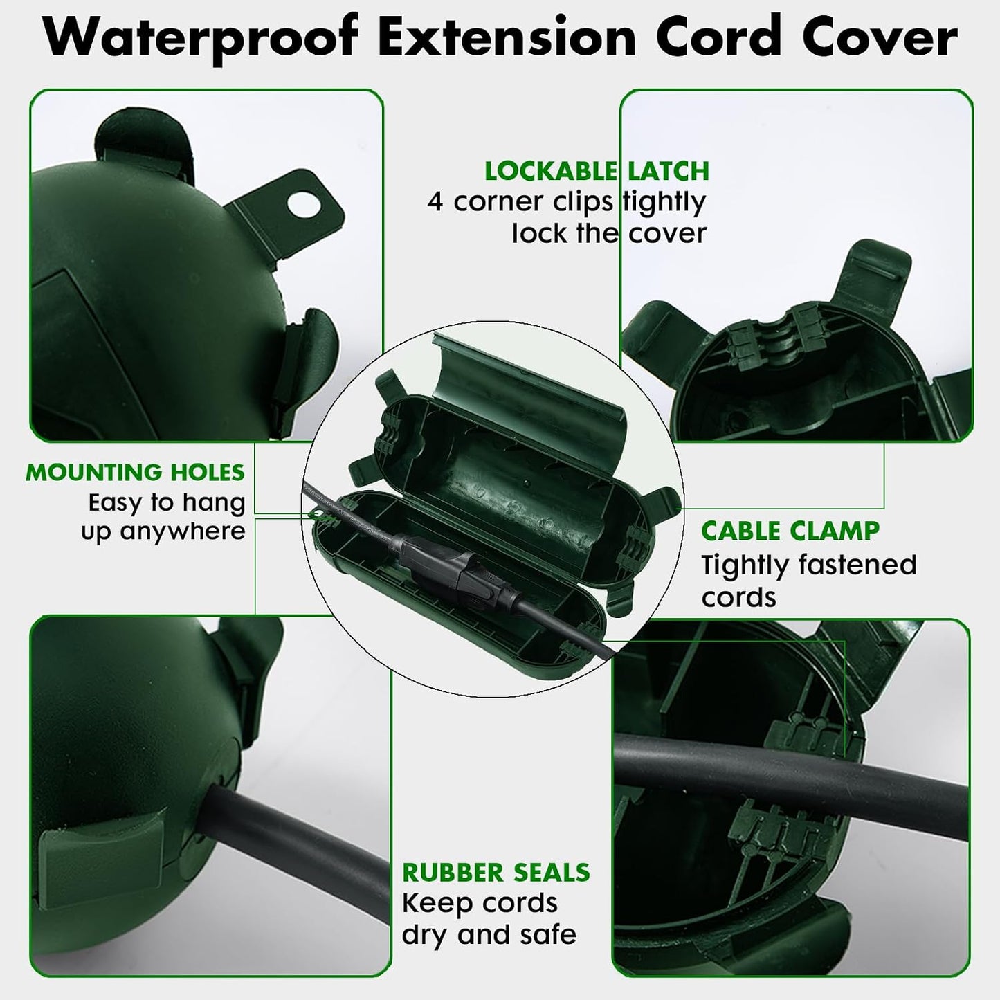 Cubierta enchufe exterior IP44 impermeable para luces