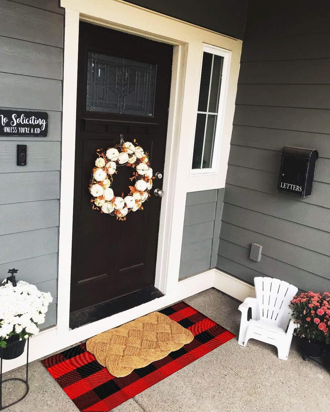 Alfombra cuadros escoceses para exteriores e interiores