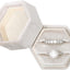 Caja terciopelo hexagonal anillo compromiso tapa