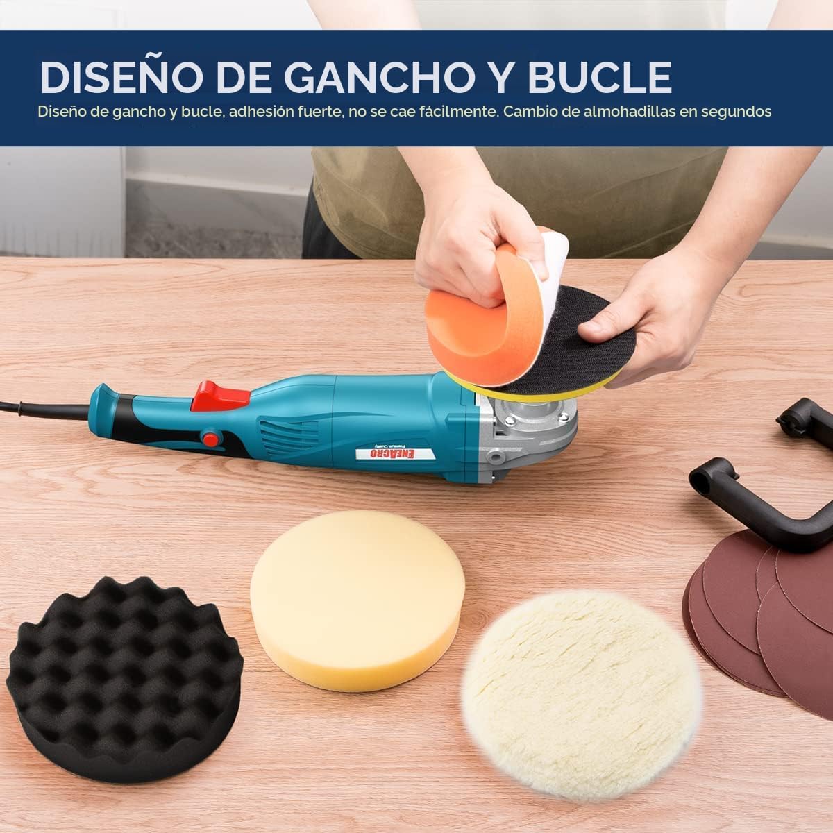 Pulidora automóvil 1600W 7pulg velocidad variable