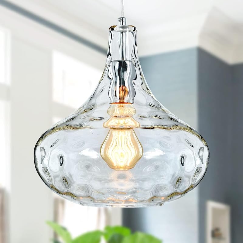 Lámpara colgante vidrio vintage isla cocina
