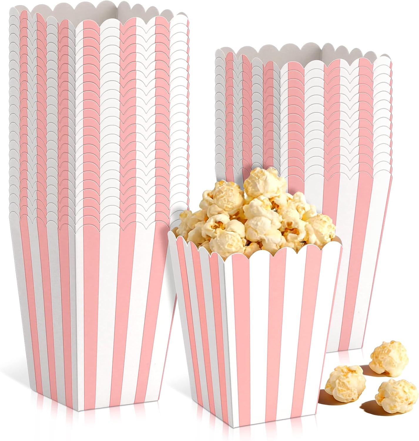 36 Cajas Palomitas Rayas Mini Soporte Papel Fiestas