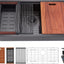 Fregadero cocina acero inox 32" estación montaje inferior