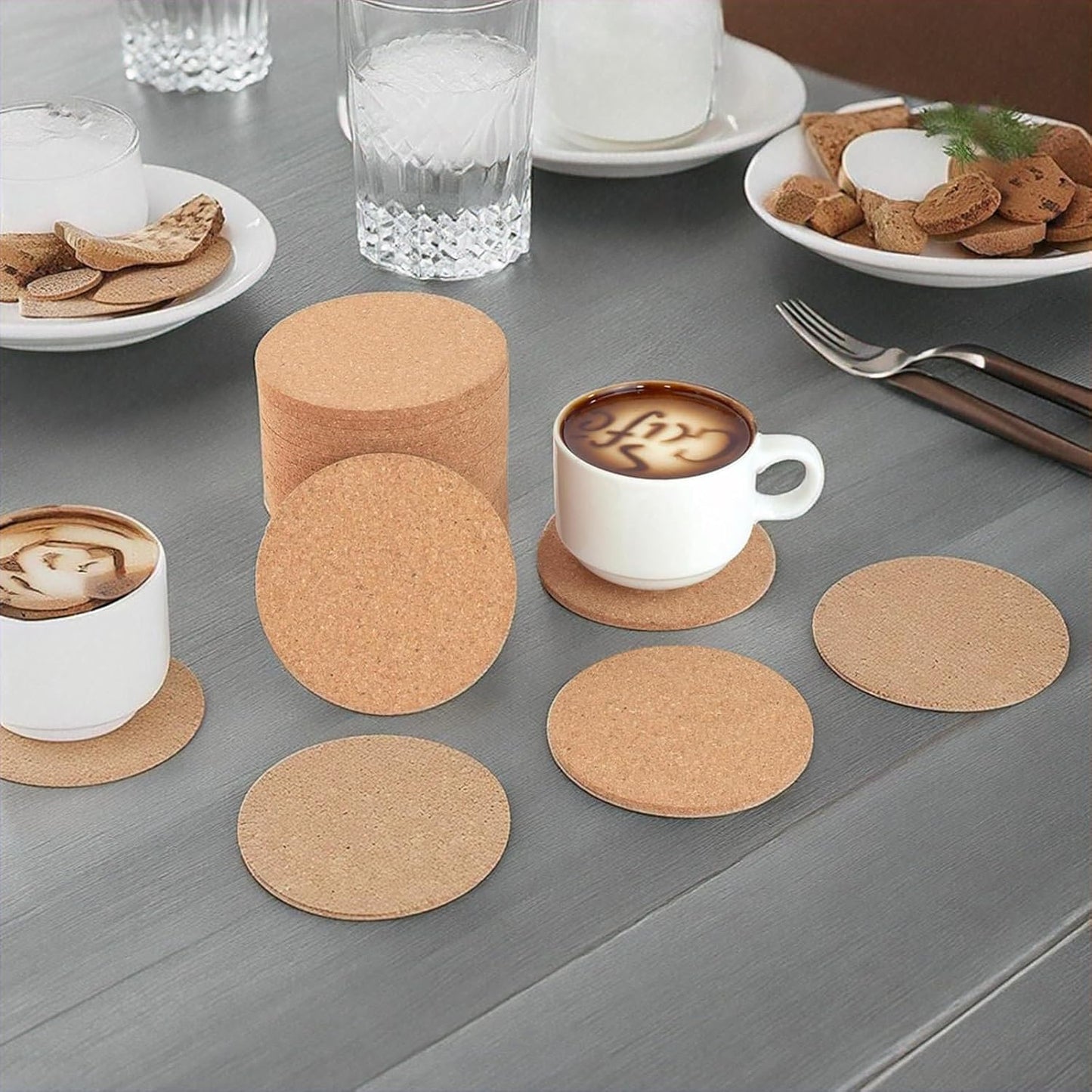 200 Posavasos Corcho Redondos 3.54pulg para Café Vino