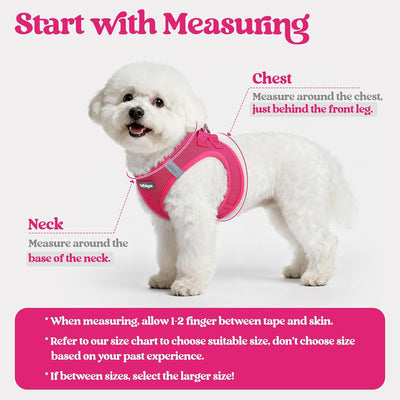 Arnés para perro tamaño xxxs chaleco suave reflectante rosa