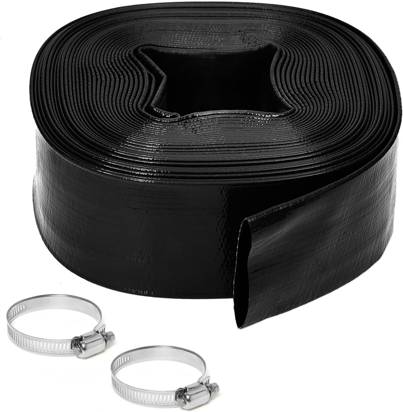 Manguera PVC 2pulg x50ft reforzada para piscinas negro
