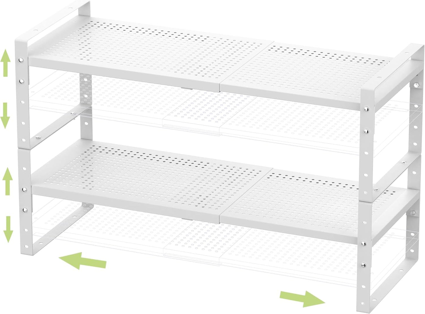 Estante zapatos ajustable apilable para despensa cocina
