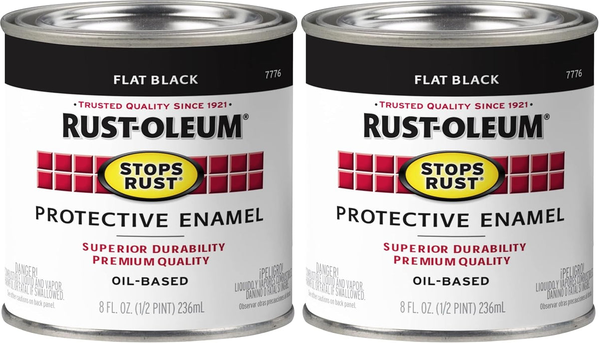 Pintura esmalte negro mate 8oz paquete 2
