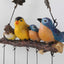 Campanillas de viento pájaros decoración jardín hogar azul
