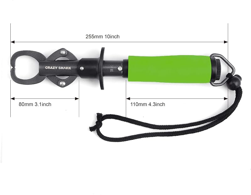 Herramientas pesca aluminio para quitar anzuelos 6.7pulg verde