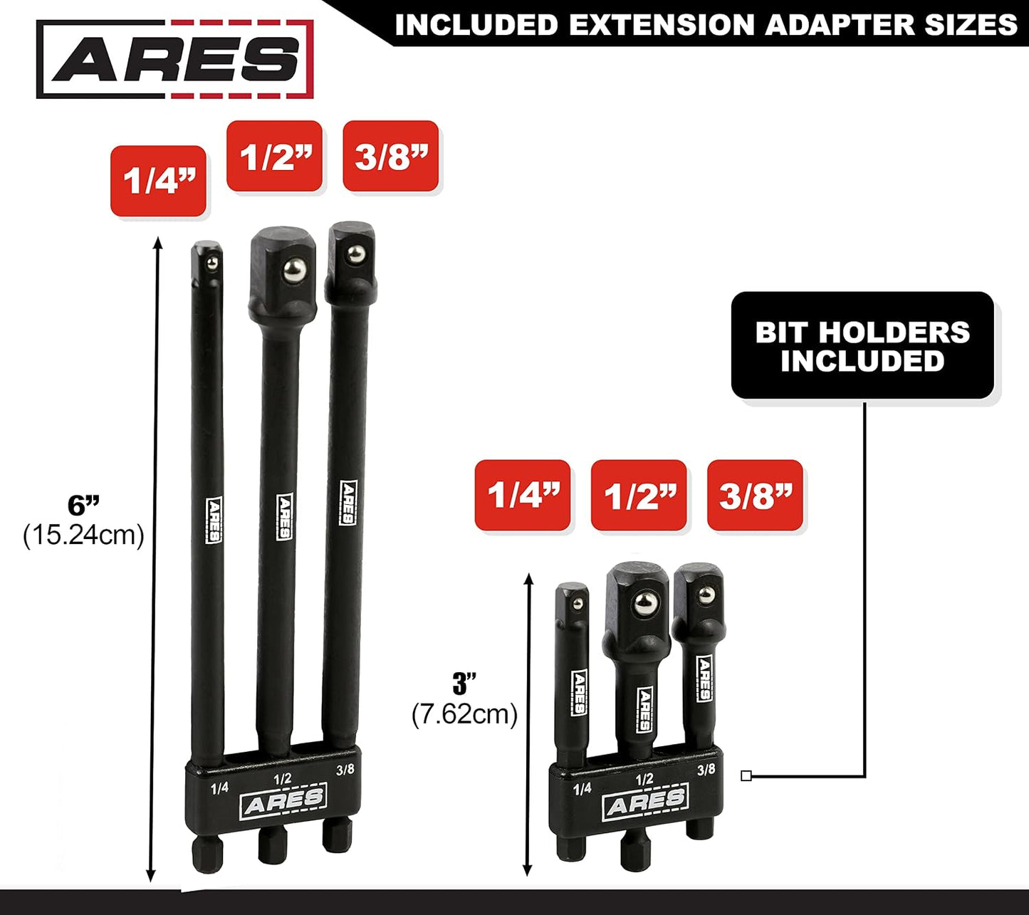 Set 6 Pzas Adaptadores Enchufe Impacto 3y6"