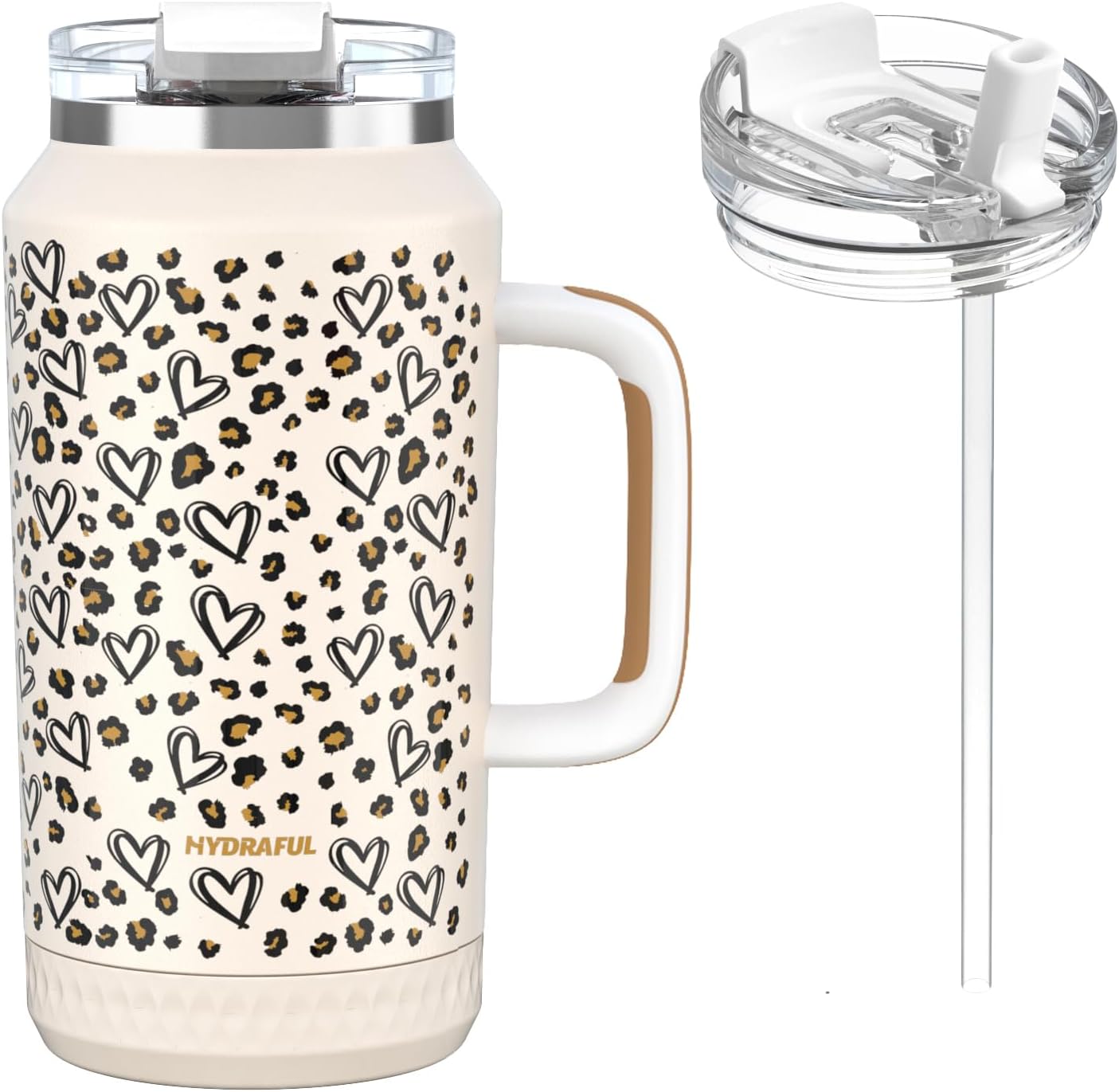 Vaso acero inox 64oz con asa pajilla aislado reutiliz.