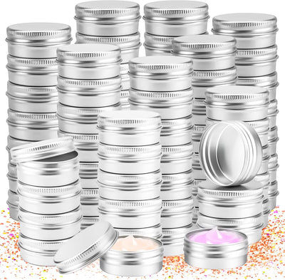 50 Latas Aluminio 0.5oz con Tapa para Loción Barba