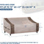Funda sofá exterior impermeable 79x37x24" marrón