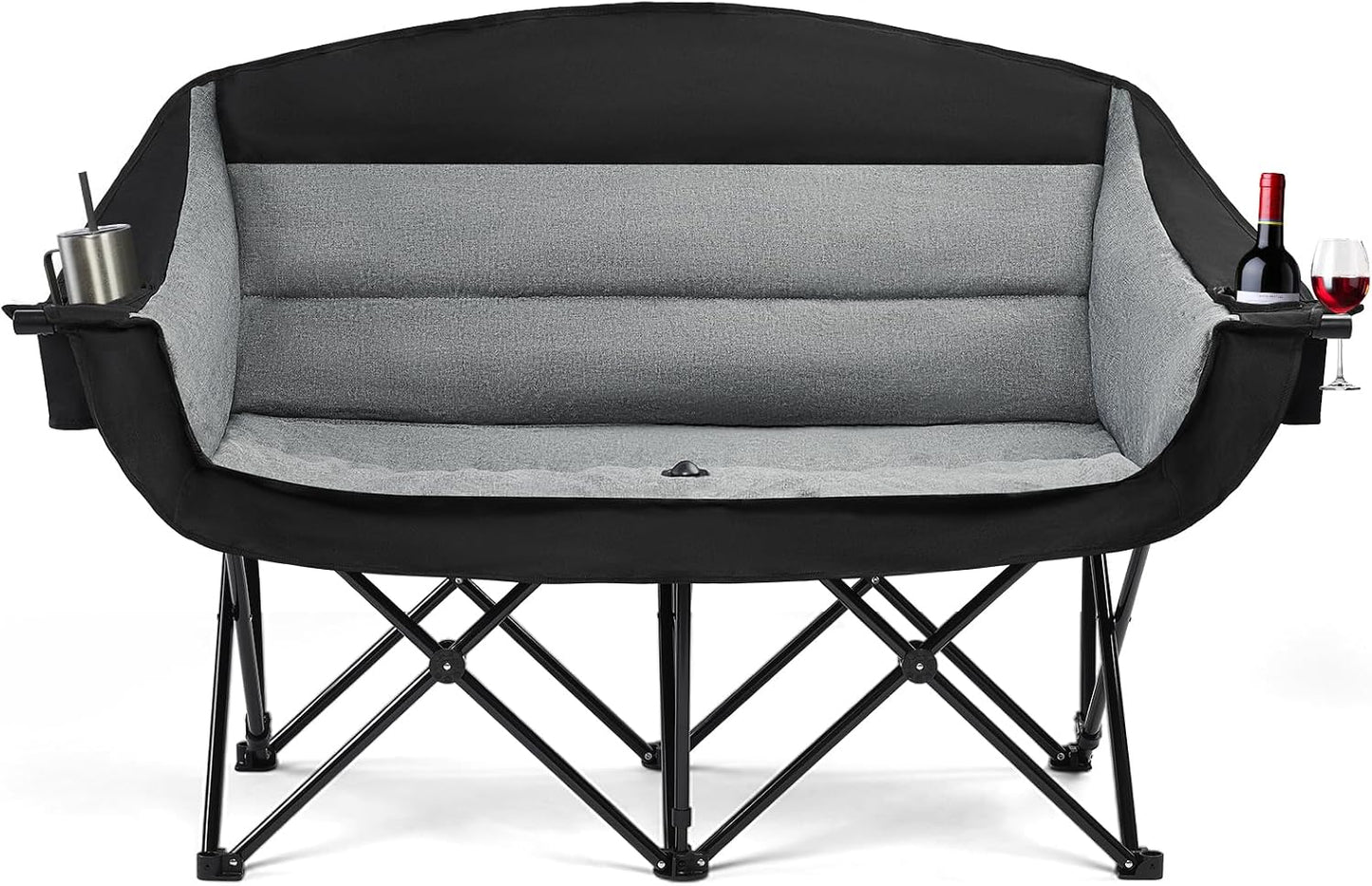 Silla campamento doble 600lb con portavasos