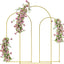 3 Pzas Soporte Arco Metal 6-7" Dorado para Fiesta