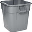 Bote basura cuadrado 28gal sin tapa gris para restaurantes
