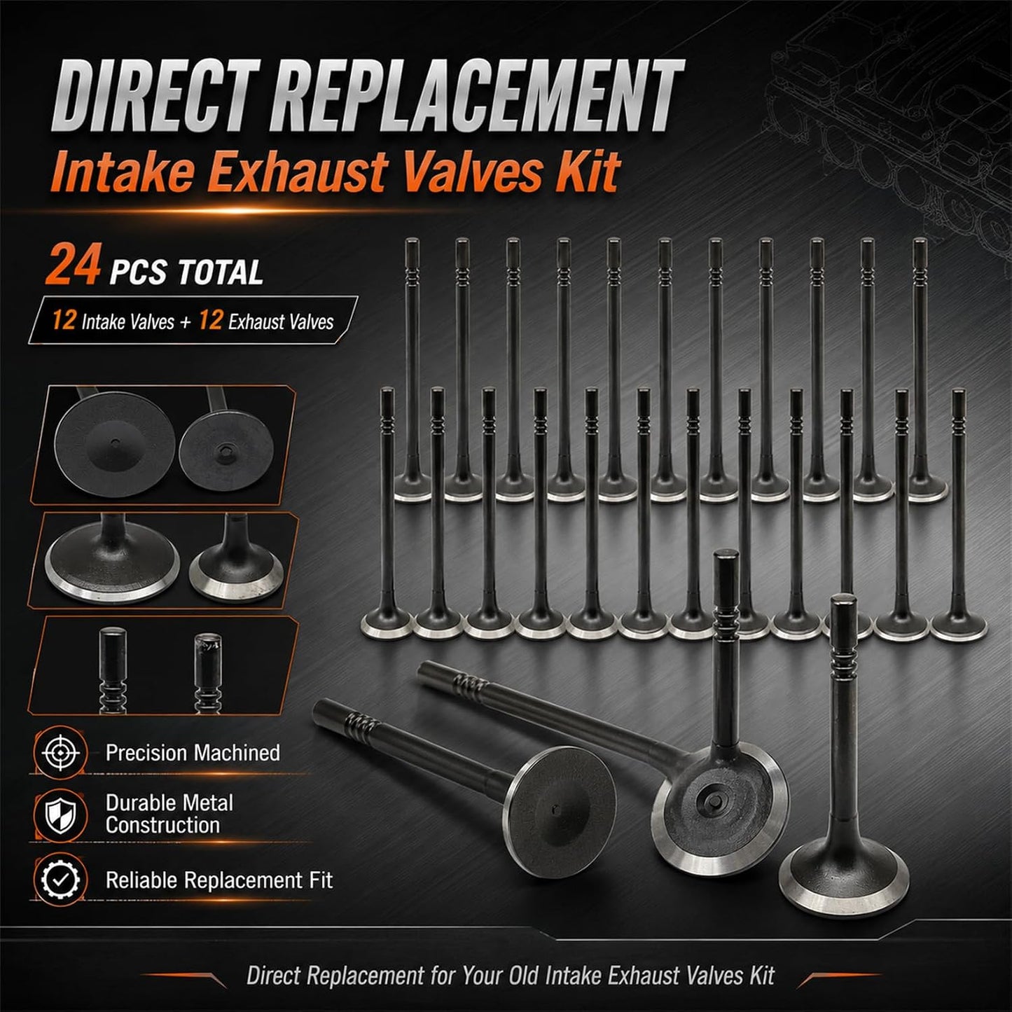 Kit válvulas admisión escape comp Chrysler Dodge Jeep 3.6L