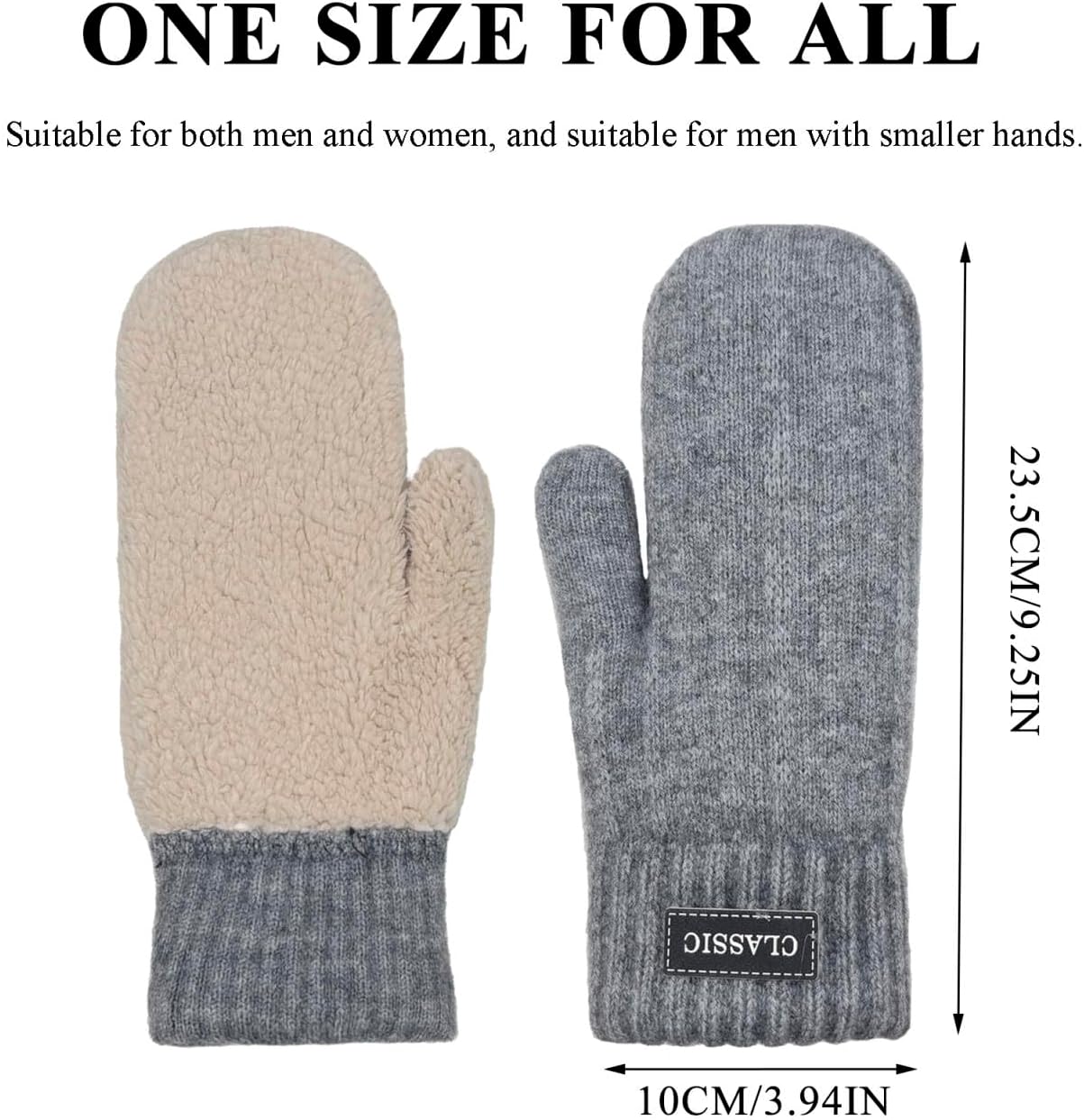 Guantes invierno mujer forro polar grueso clima frío