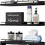 Estantes flotantes para baño con riel metal y cubo