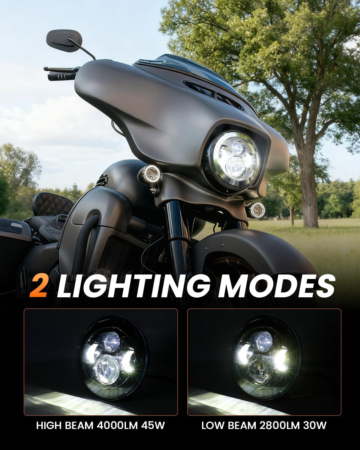 Faro delantero LED 7" comp Harley Electra Glide