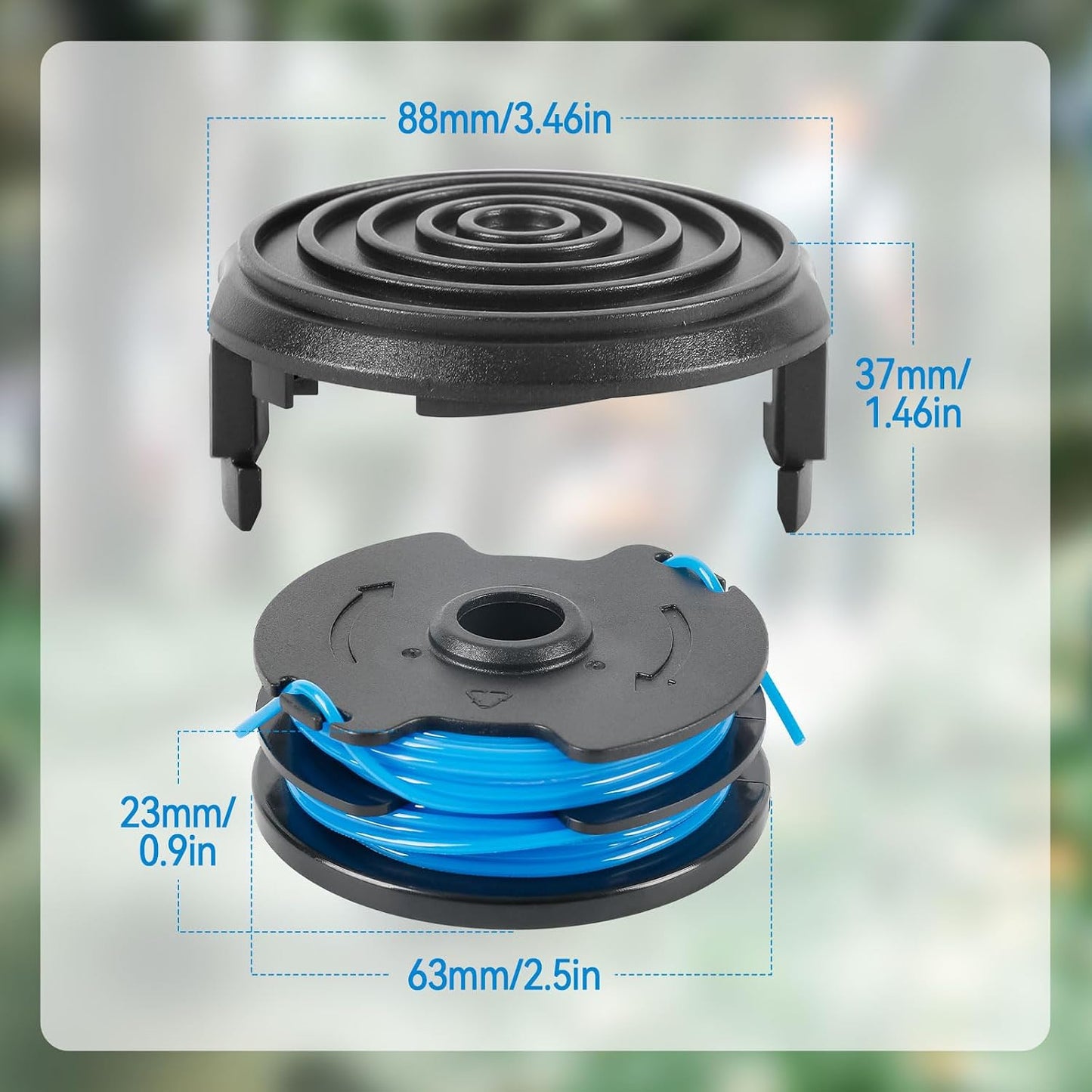 Carrete cuerda doble línea 0.065" 27pies comp Har-BOR 5.5A