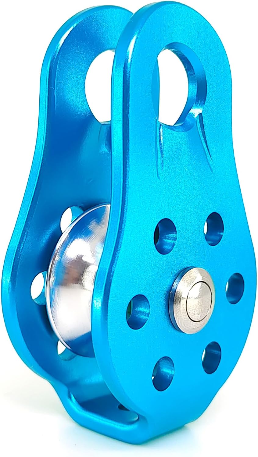 Polea escalada un solo agujero azul pack 1
