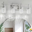 Lámpara tocador níquel cepillado 4 luces 3 modos LED