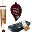 Campanillas viento aluminio dorado 32" conmemorativas