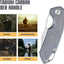 Cuchillo plegable EDC con clip mango titanio acero M390