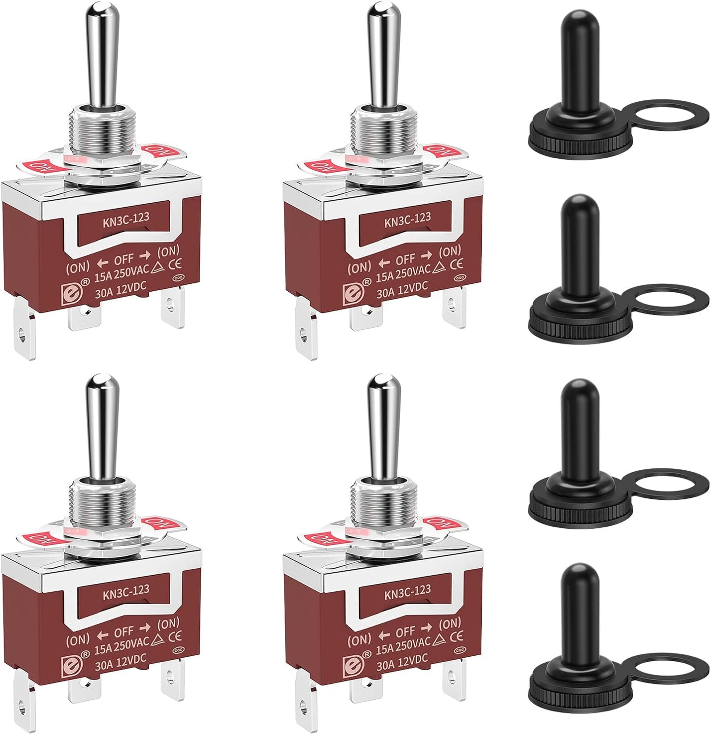 Interruptor palanca 12V 30A impermeable 3 vías