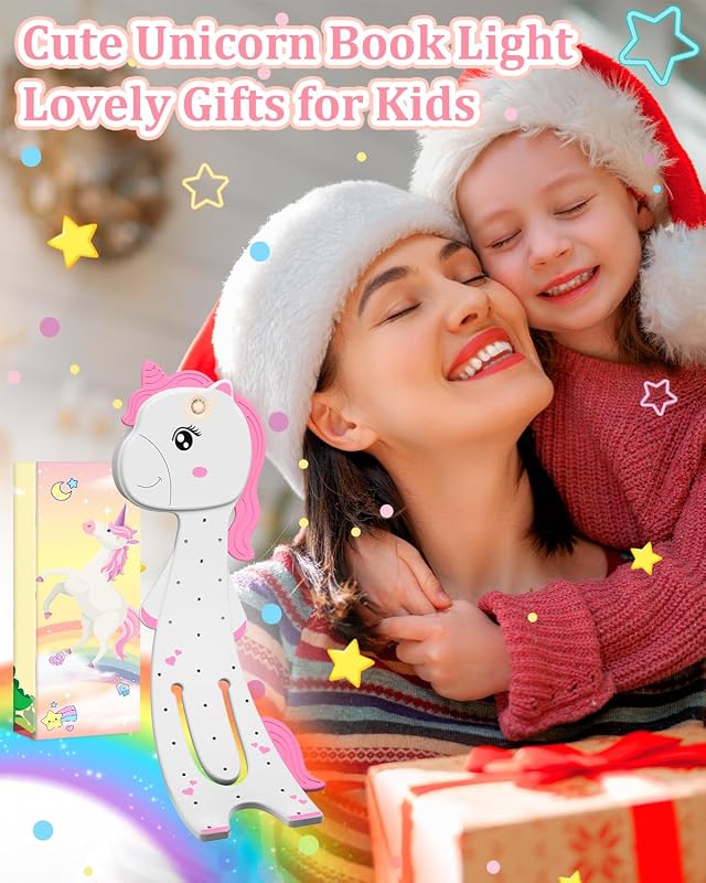 Luz de lectura unicornio para niñas regalo Navidad