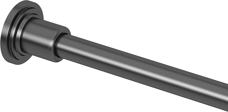Set barra ducha latón 72" negro mate con 2 extremos