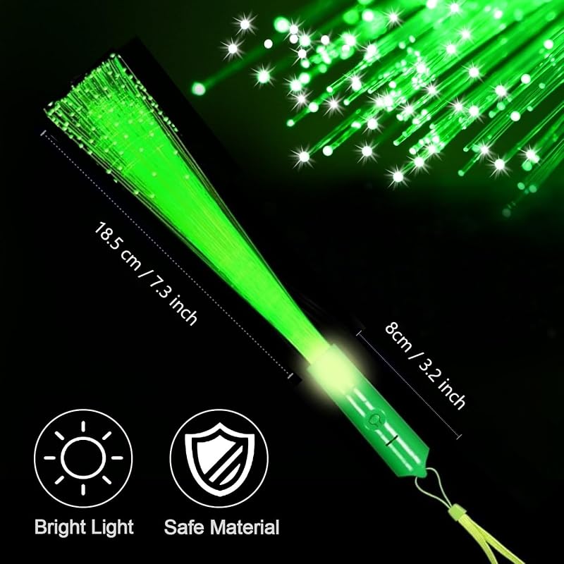 48 Pzas Varitas Fibra Óptica LED 3 Modos Bar San Patricio