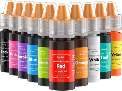 Kit colorante gel comestible 10 colores para teñir huevos pascua
