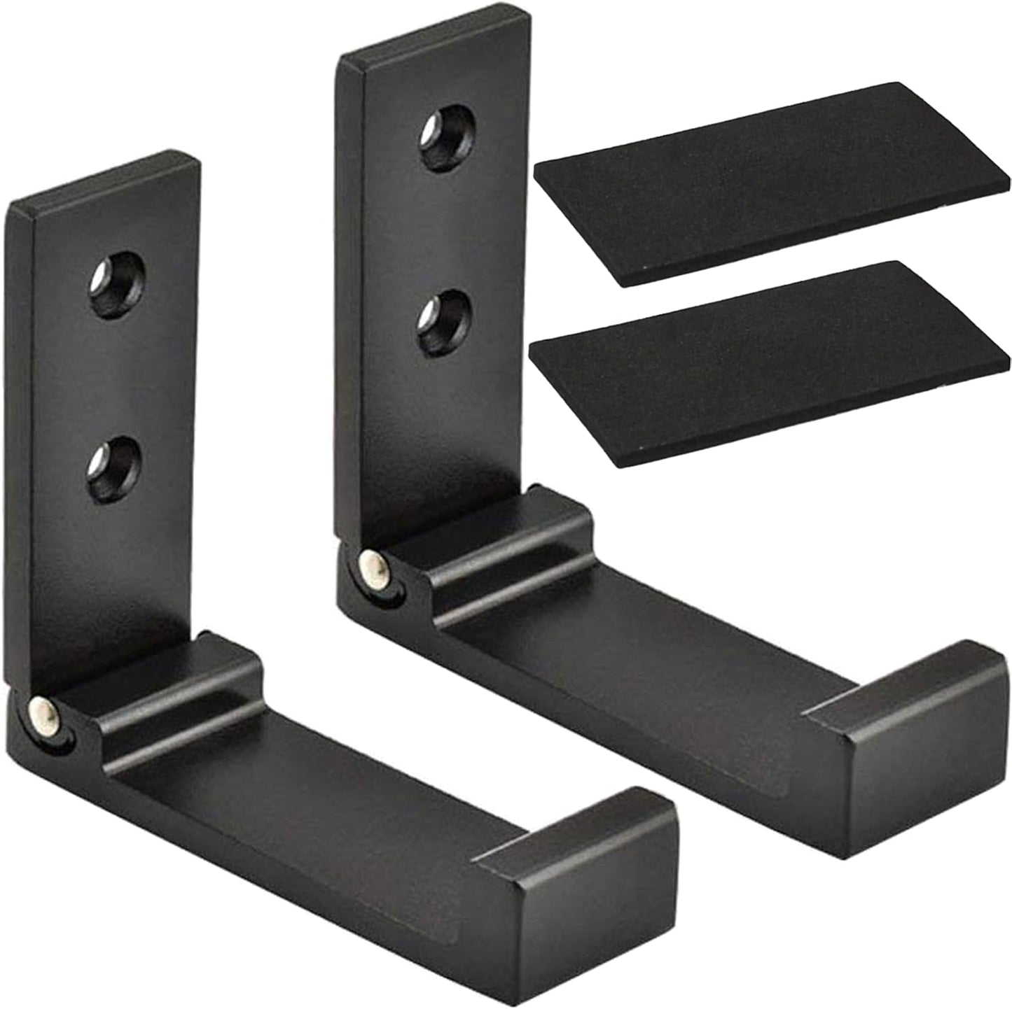 Ganchos plegables pared aluminio soporte auriculares set 2