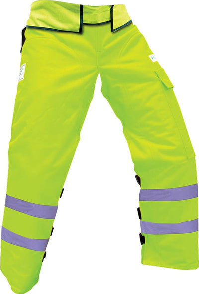 Chapas seguridad ajustables motosierra 37pulg Verde