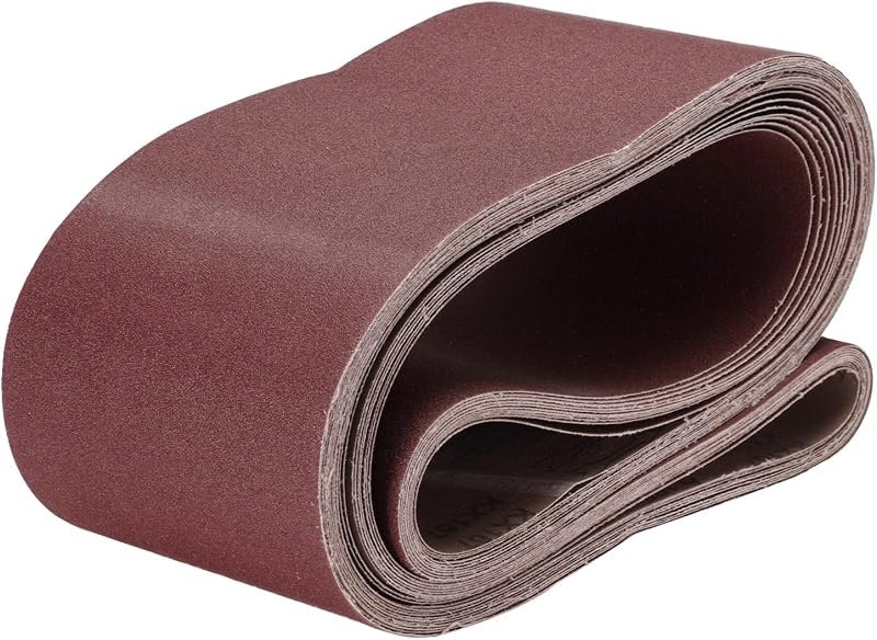 10 Cintas Lija 6x89" 100 Granos Aluminio para Metal y Madera