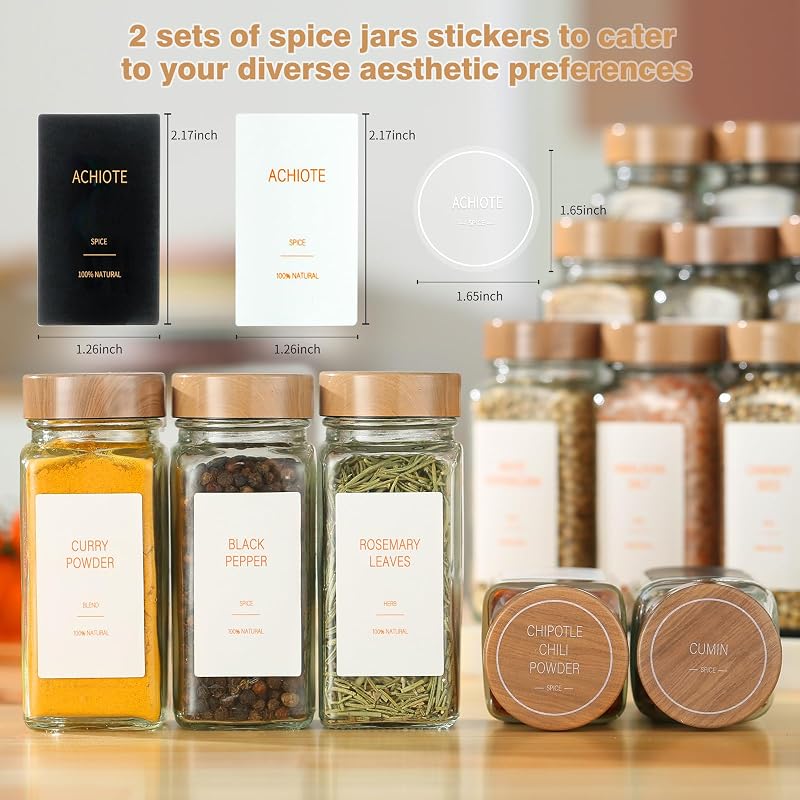 Tarros especias 4oz vidrio con tapa agitadora