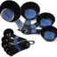 Set 10 Pzas Tazas Medidoras Plástico Azul