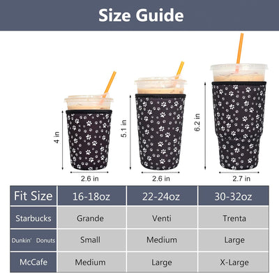 3 Pzas Fundas Aislantes Neopreno para Café Helado