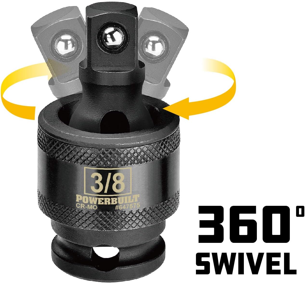 Toma junta universal 3/8pulg adaptador giratorio grado impacto
