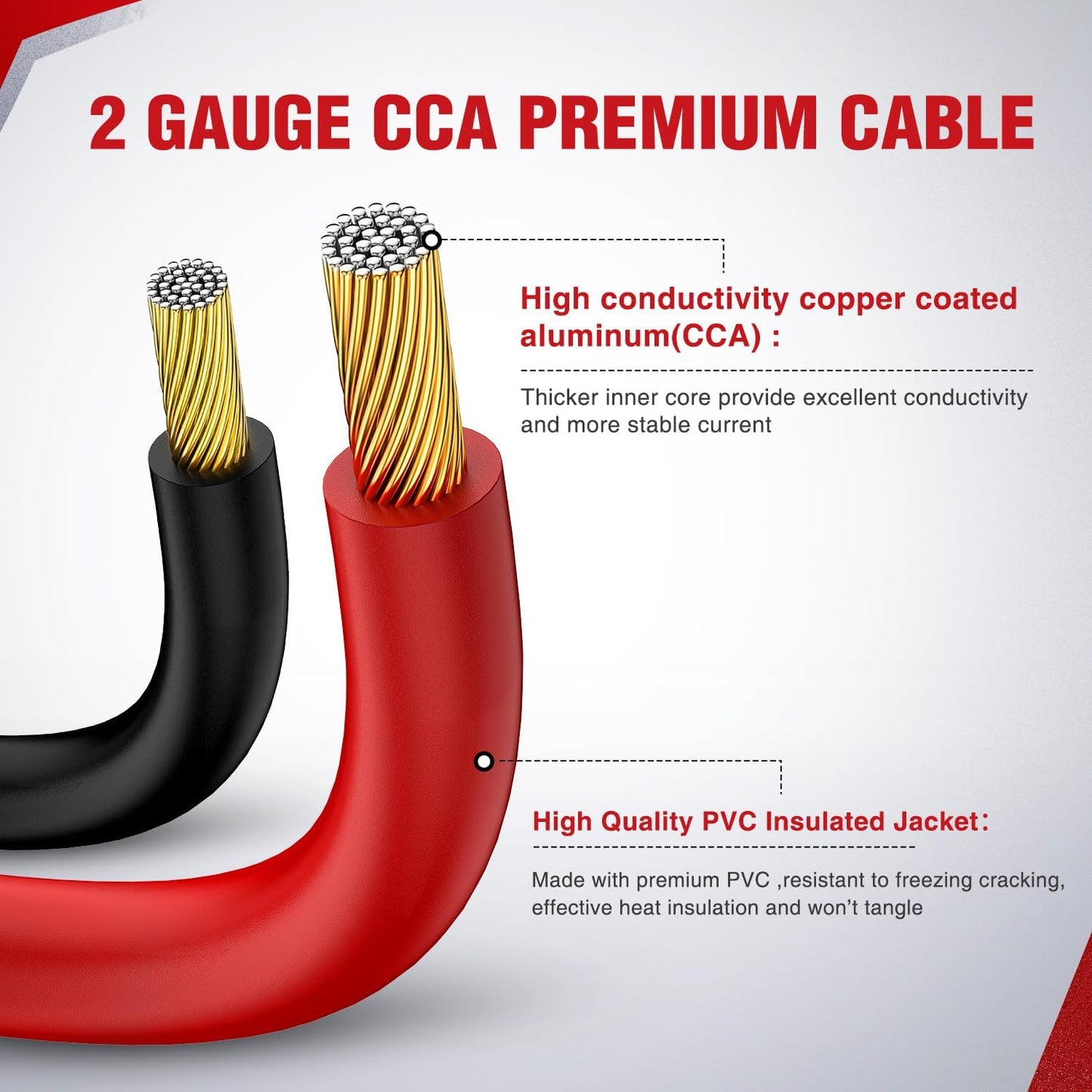 Cables arranque batería coche 4.88m 800A CCA con bolsa
