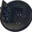 Kit piso dúplex 15A TR caja acero ajustable 1-Gang negro
