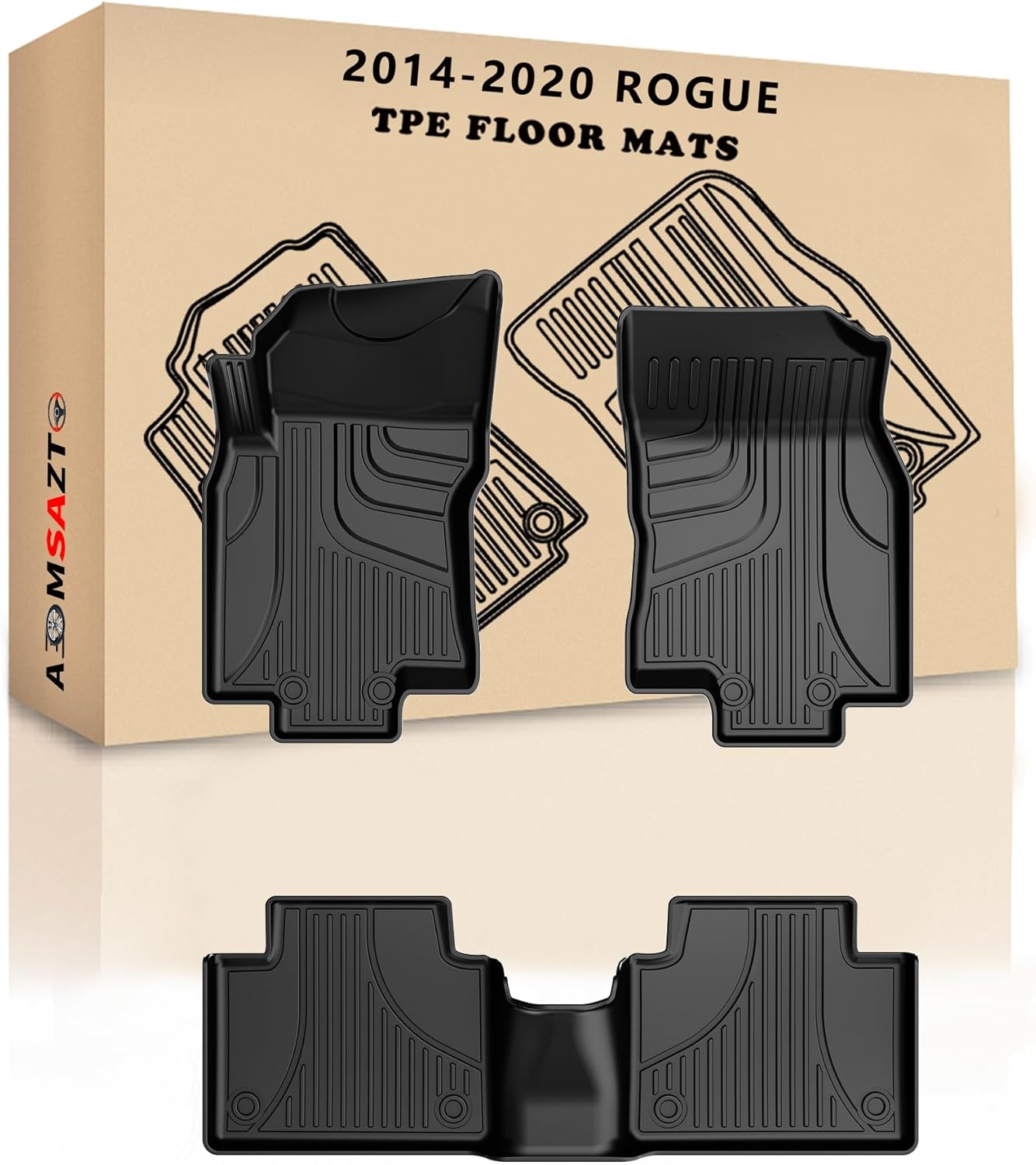 Alfombrillas coche Nissan Rogue 14-20 antiderrap