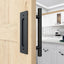 Manijas puerta corrediza granero 12" negras tirador dedo