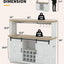 Gabinete de barra de café Patikuin puerta corrediza con luz LED